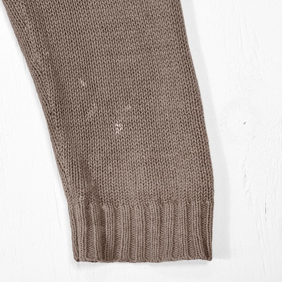 Banana Republic Heritage V-Neck Sweater Mens M Taupe Linen Blend Quiet Luxury - Picture 6 of 9